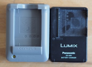 Olympus charger footprint compared to some Panasonic charger