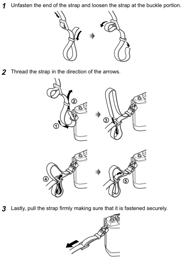 OM-D E-M10 complicated strap fastening